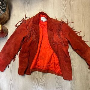 Comint Kids' Vibrant Red Fringe Blazer
